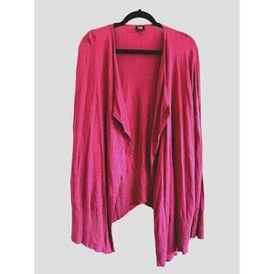 Lee Women's Open Front Red Cardigan‎ Size XL Minimal Preppy Everyday